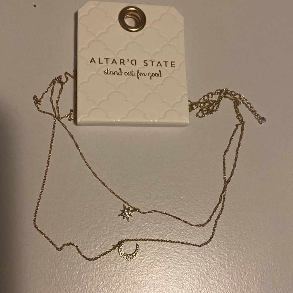 Altar’d State gold celestial necklace set